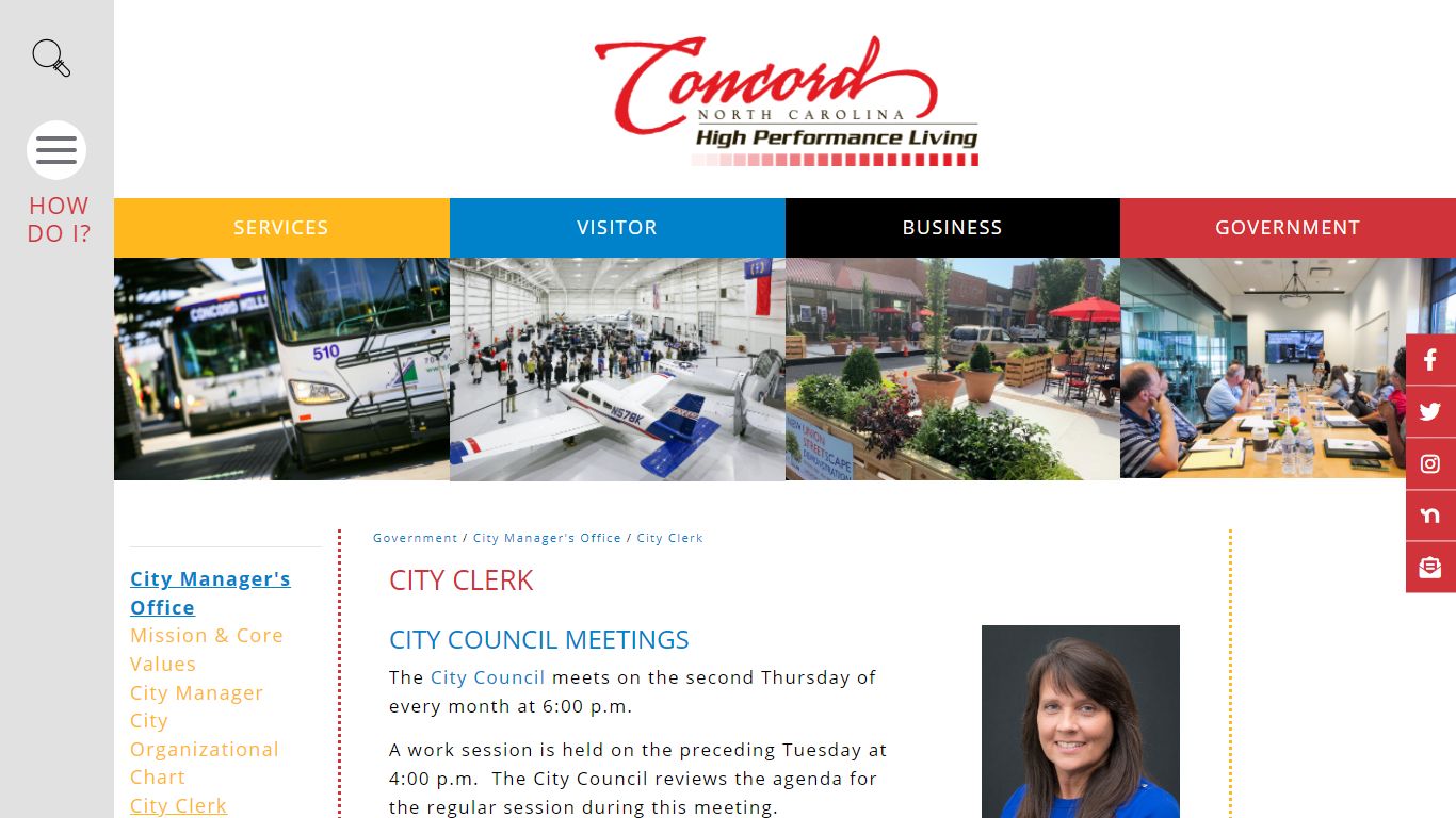 Government > City Manager's Office > City Clerk - Concord NC